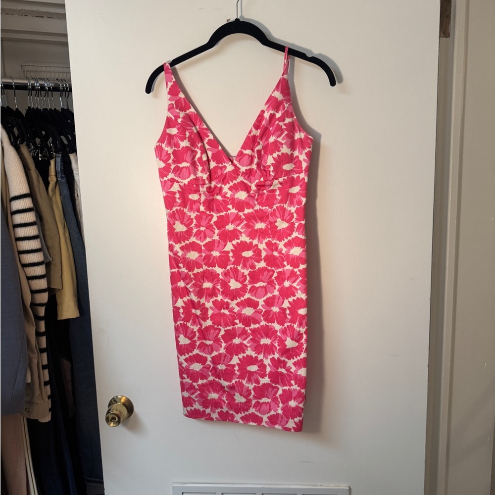 Milly • Floral Spaghetti Strap V-Neck Mini Dress • 2